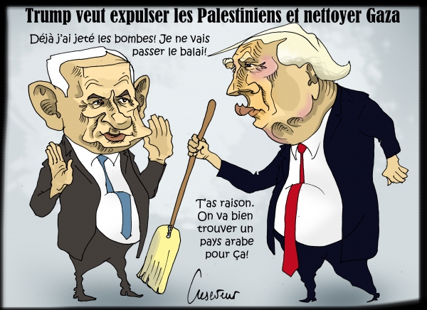 Trump offre la Palestine à Israël .JPG