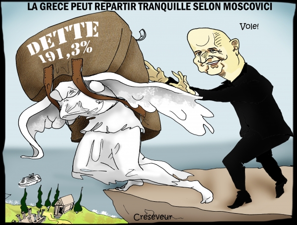 La Grèce peut repartir tranquille selon Moscovici.JPG