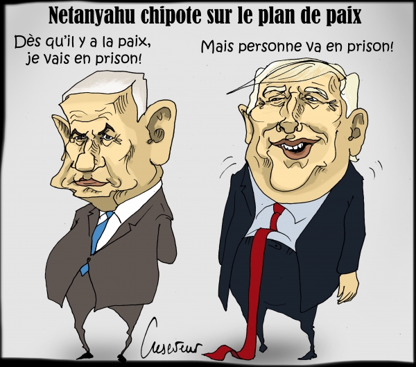 Netanyahu chipote le plan de paix.JPG