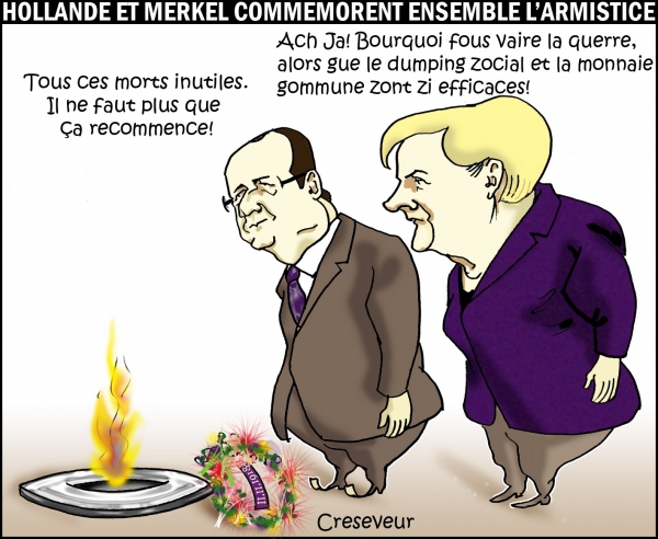 Hollande et Merkel commémorent le 11.11.JPG