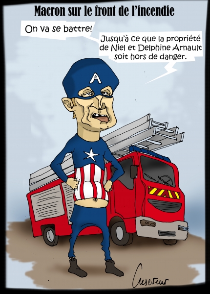Captain Macron sur le front des incendies.JPG