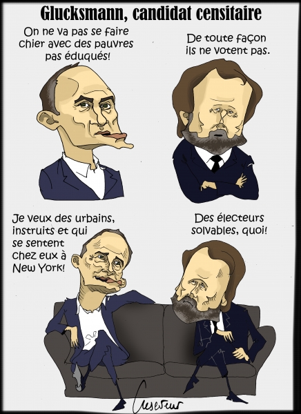 Glucksmann veut des électeurs solvables.JPG