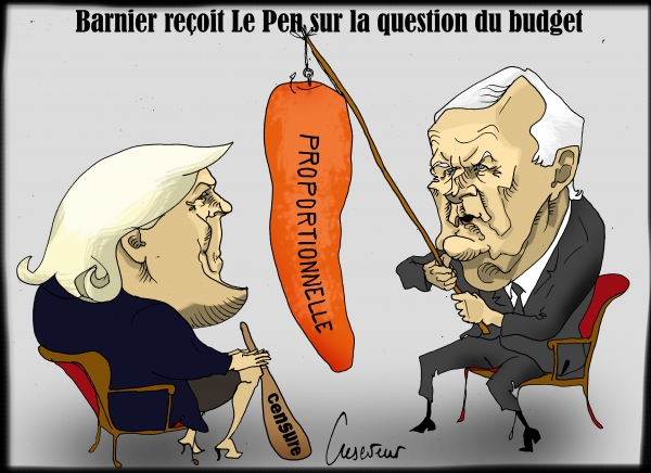 Barnier reçoit LePen sur le budget.JPG