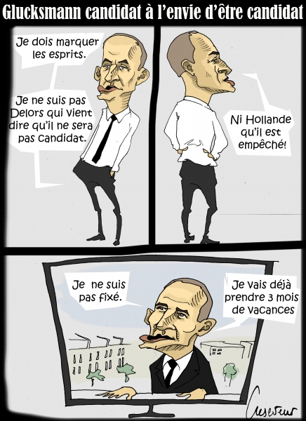 glucksmann,présidentielle 2027,caricature,cartoon