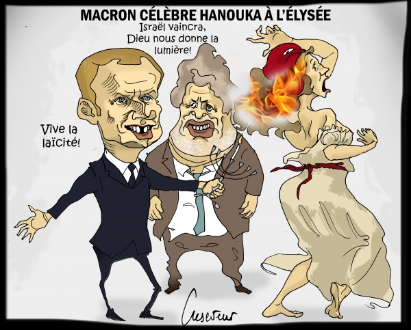 Macron fête Hanouka.JPG